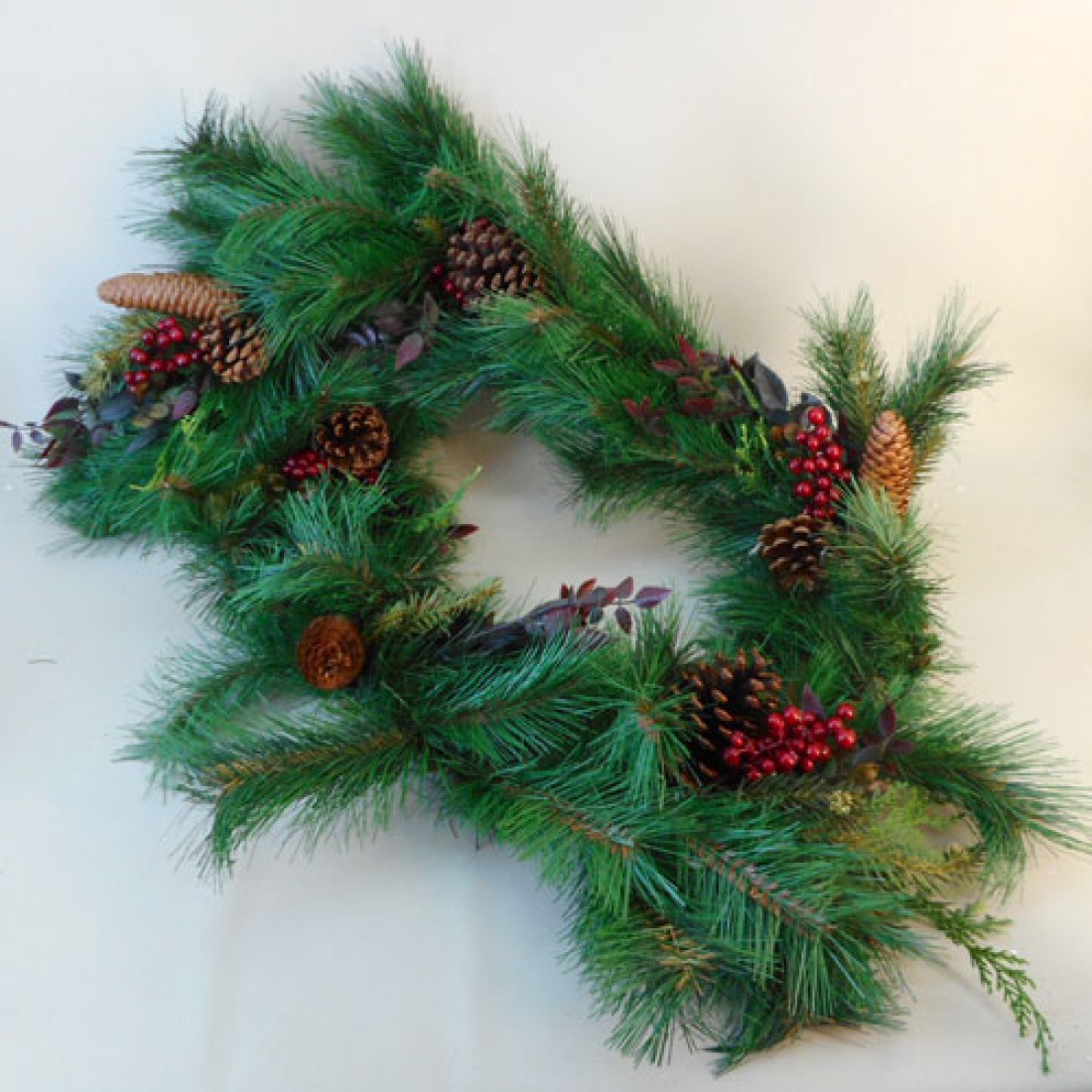 Artificial Christmas Garlands Pine Cones And Berries 180cm Christmas   Pine Garland With Cones And Berries 1100x1100 